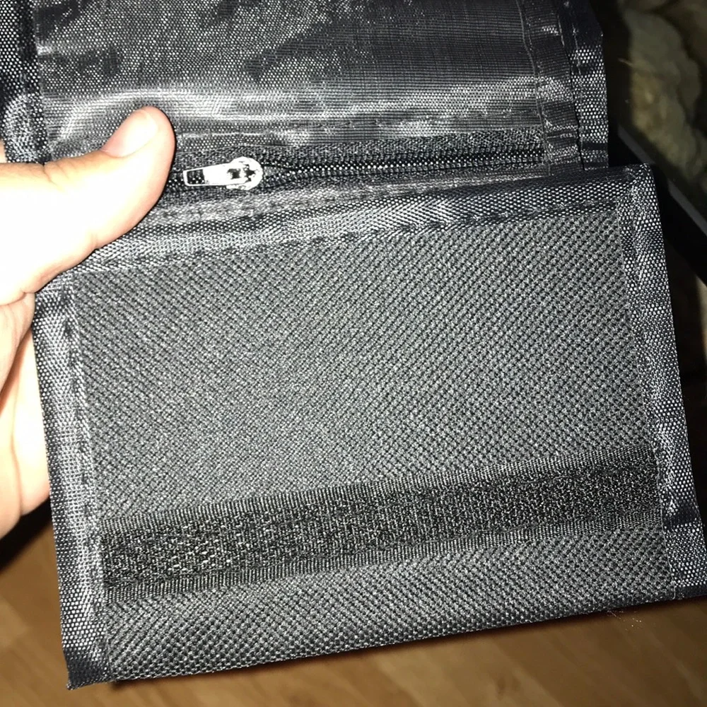 New black skull nylon surfer wallet fold over Y2k